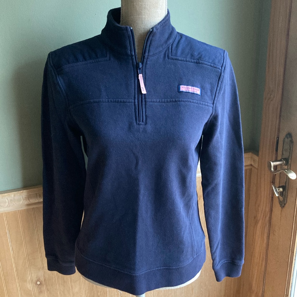 Vineyard Vines Navy Blue 1/4 Zip Sweatshirt